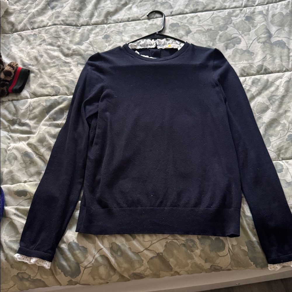 Navy blue Sleeve Sweater